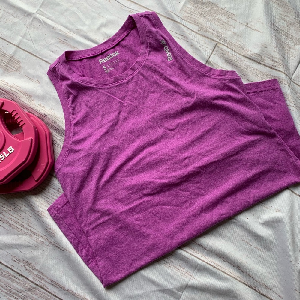 REEBOK ATHLETIC TANK PURPLE FITNESS TOP  SIZE SM